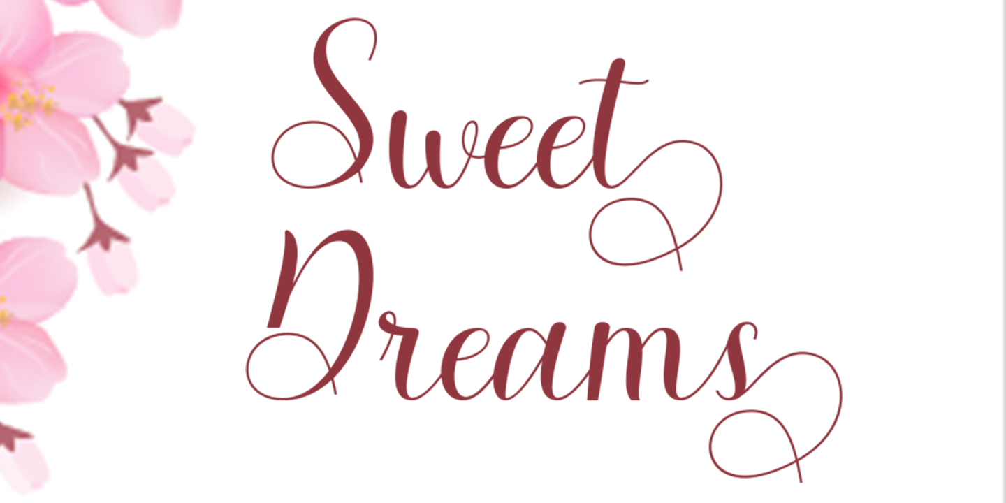 Beispiel einer Better Dreams-Schriftart #4